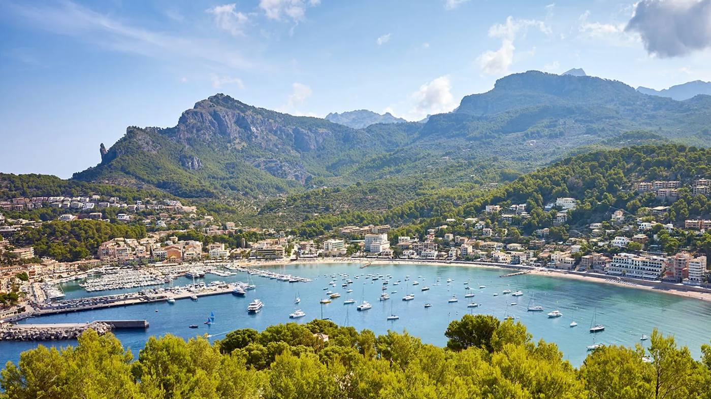 De baai van Port de Sóller, Mallorca